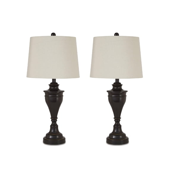 Signature Design by Ashley Traditional Darlita Table Lamp, Set of 2, Bronze Finish