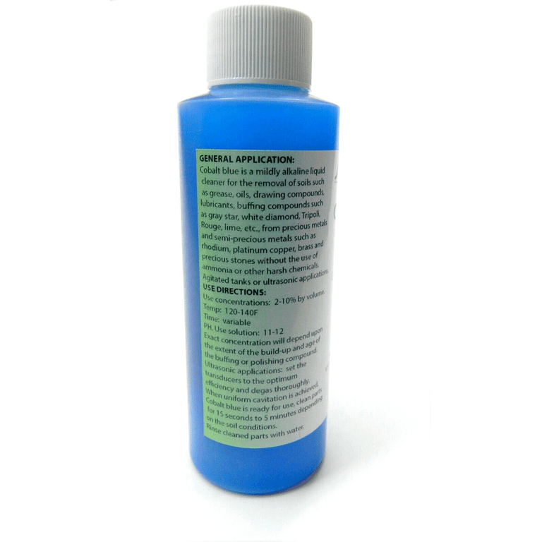Ultrasonic Solution Cleaner Cobalt Blue Concentrate Cleaning Jewelry Parts  4oz