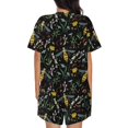 thumbnail image 4 of Womens Pajama Sets With Pocket, Wasp and Florals Lounge Sets Short Sleeve Sleepwear PJ Sets for Women, 4 of 6