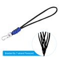 thumbnail image 3 of 8.7" Paracord Braided Lanyard Keychain Survival Wrist Strap with Hook Blue, 3 of 6