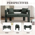 thumbnail image 4 of BISHE Modern Chenille Loveseat Sofa, Plush 2-Seater Couch for Small Spaces, Upholstered Accent Sofa Bed with Soft Fabric, Compact Apartment Sofa for Living Room & Bedroom, Emerald, 4 of 9