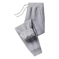 thumbnail image 4 of IDALL Thermal Leggings Hiking Pants Fashion Casual Pants Plus Fleece Thick Sweatpants Korean Version Work Pants High Waisted Pants Gray 1 5XL, 4 of 4