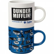 The Office Dunder Mifflin Logo  and  Icons AOP 13 oz Ceramic Mugs 2-Pack