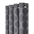 thumbnail image 2 of Royal Tradition 100% Blackout Curtain Panels Alana Jacquard Thermal Insulated (Set of 2 Panels)- 108x63 - Dark Shadow, 2 of 5
