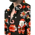 thumbnail image 4 of Gvmfive Mens Christmas Button Down Shirts Xmas Print Long Sleeve Party Holiday Xmas Tops, 4 of 5