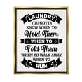 thumbnail image 3 of Stupell Industries Laundry Room Vintage Style Text Phrase Banners Graphic Art Metallic Gold Floating Framed Canvas Print Wall Art, Design by Lettered and Lined, 3 of 5