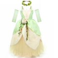 thumbnail image 1 of Ropa de niña, disfraz de princesa y rana, vestido de Tiana para niños, vestido de carnaval, vestidos de princesa para niñas, vestidos de juego de rol 120 6-7T Gao Jinjia LED, 1 of 2