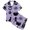 Purple*, variant on RUTAYY Girls Halloween Pajama Set Cauldron Bat Cat Print Loungewear Button Down Short Sleeve 2 Piece Indoor Holiday Outfit Light Gray