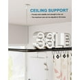 thumbnail image 3 of Curved Shower Curtain Rod, L Shaped Corner Shower Rod [24"-37"] x [24"-37"] Adjustable, Stainless Steel 90 Degree Angled Shower Curtain Rod with 12 Hooks & Ceiling Support, No Sagging, 3 of 3