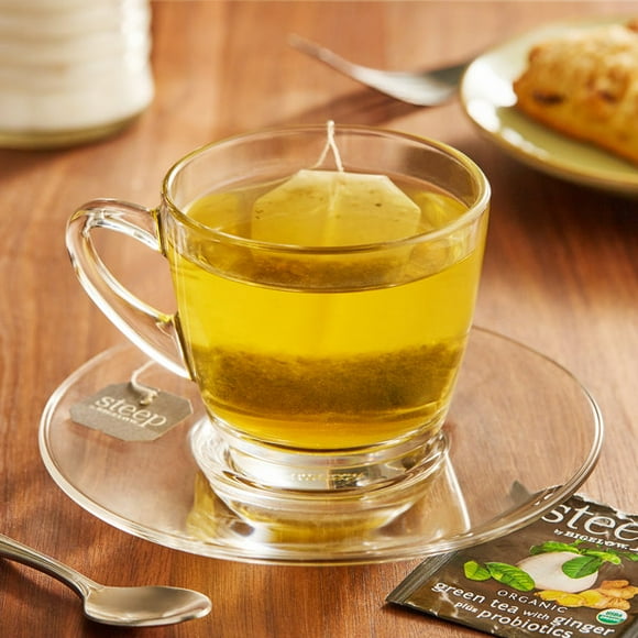 Steep By Bigelow Organic Green Tea with Ginger and Probiotics Tea Bags - 18/Box