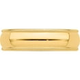 thumbnail image 4 of 14K Yellow Gold 6mm Milgrain Half-Round Wedding Band (Size 6) Made In United States m060-6, 4 of 5