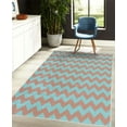 thumbnail image 4 of Chevron Decorative Rug, Abstract Geometric Horizontal Repeated Zigzag Wavy Angular Stripes Pattern, Quality Carpet for Bedroom Dorm and Living Room, 6 Sizes, Pale Rust, by Ambesonne, 4 of 4