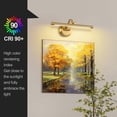 thumbnail image 6 of Modern Dimmable Picture Lights for Wall 15.75 Inch Hard-Wired LED Picture Frame Lights for Paintings Gallery Light with Adjustable Swing Arm Display Lights For Artwork, 7W, 2700K, Warm White - Brass, 6 of 7