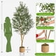thumbnail image 3 of Yeshouse Olivo artificial de interior, planta artificial realista con maceta de paja y tronco de madera. Árbol artificial realista para decoración del hogar, la oficina y el salón, 3 of 6