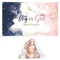 thumbnail image 3 of Gender Reveal Backdrop Watercolor Blue Pink Banner Boy or Girl What Will Baby Be Gender Reveal Decoration Twinkle Little Star Gender Reveal Photograph, 3 of 4