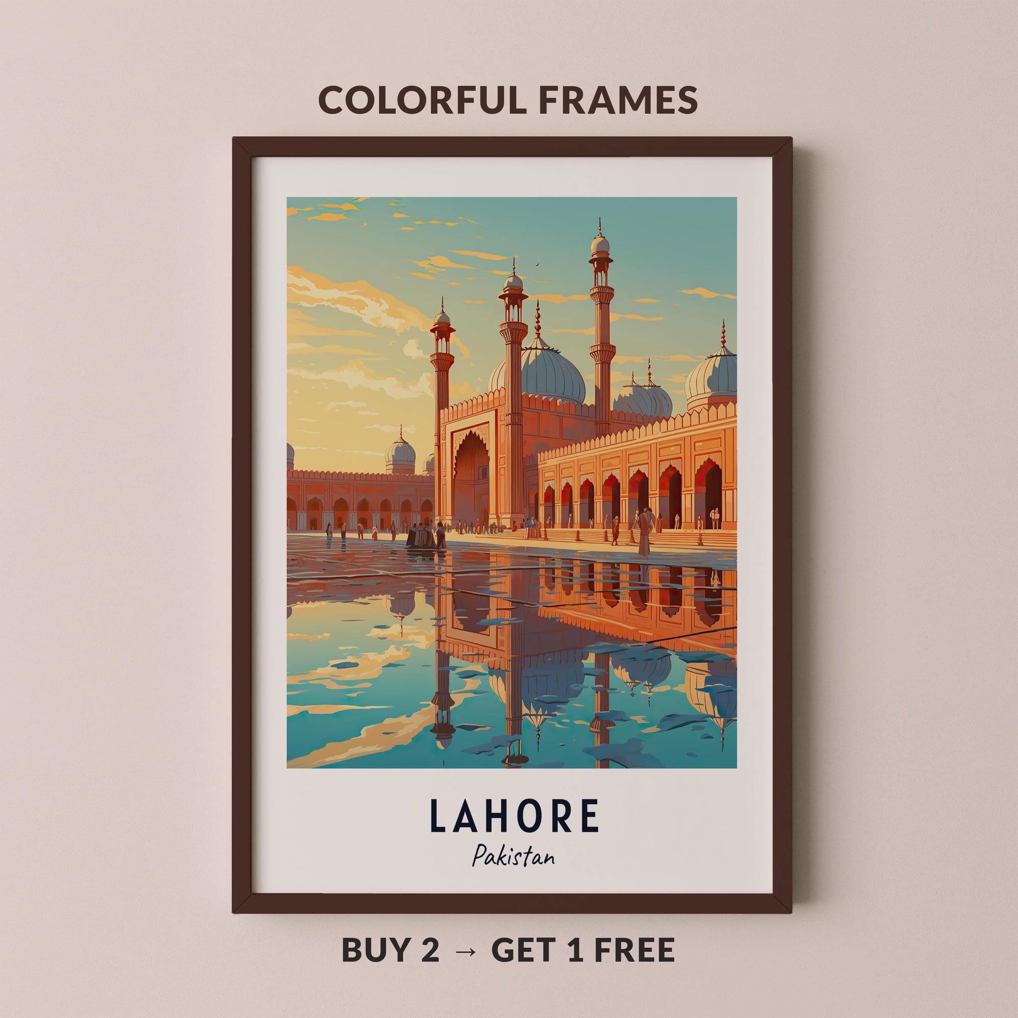Lahore Travel Pakistan City Cityscape Poster , Poster Print Only