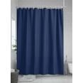 thumbnail image 5 of Fsddascl Navy Blue Shower Curtain Set - Extra Long 72" x 96" Washable Bathtub Curtain with 12 Hooks, Modern Pure Navy Blue Waterproof Fabric Stall Shower Curtains for Bathroom/Bathtub Décor, 5 of 6