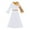 A White, variant on Kids Girls Praise Dance Dress Liturgical Church Lyrical Worship Tunic Dresses