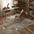 thumbnail image 2 of VALOMENE Cheetah Print Area Rug, 5.7' x 7' Faux Fur Leopard Skin Rug, Soft Shaggy Animal Print Carpet for Living Room, Bedroom, Office Decor, 2 of 6