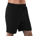 thumbnail image 2 of Pepypepy Men’s Athletic Shorts – 100% Cotton, Lightweight & Soft with Pockets, Black, S-XXL, 2 of 10
