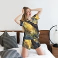 thumbnail image 5 of Fotbe Sunshine Jungle Dinosaur Print Pajama Set for Women 2 Piece Loungewear Short Sleeve Tops and Shorts Set Soft Sleepwear-Medium, 5 of 7