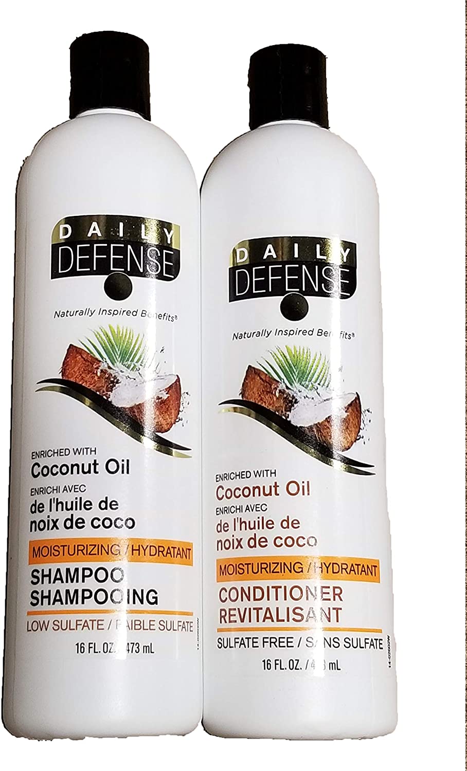 Daily Defense Coconut Oil Moisturizing Shampoo & Conditioner 16 oz