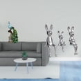 thumbnail image 2 of Elegante colección de esculturas de animales con estatuas familiares de y conejo para dormitorio, oficina, sala de estar, estantería, armari, 2 of 8