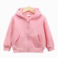 thumbnail image 2 of Staki Girls Winter Jacket Kids Full Zip Hoodie Boys Jacket Warm Cozy Outwear Coat with Pockets 1-10Y(Pink,7-8 Years), 2 of 9