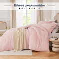 thumbnail image 5 of Pink Queen Comforter Set - 3 Pieces Seersucker Lightweight Bedding Comforter Sets (1 Soft Fluffy Comforter & 2 Pillowcases) - All Seasons Cozy Cute Bed Sets for Women Girls, 5 of 13