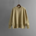 thumbnail image 2 of Fengyings Clearance Women's Ribbed Knit Sweater Batwing Long Sleeve Crew Neck Pullover Sweater Soft Ribbed Knit Sweater Top, 2 of 3