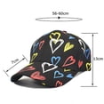 thumbnail image 2 of Lroveb Baseball Caps for Women New Colorful Heart Shaped Cap Female Couple Spring Summer Sun Shade Hat Visor Hat, 2 of 3