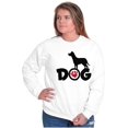 thumbnail image 5 of Cute Puppy Dog Animal Paw Print Women Crewneck Sweatshirt Brisco Brands X, 5 of 6