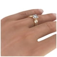 thumbnail image 7 of 5.50MM D-F VS Moissanite Ring With Diamonds (0.91 ct Moissanite Weight, 1.2 ctw dew) Bridge Channel set 14K Gold, 7 of 7