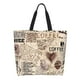 thumbnail image 1 of Disketp Abstract Coffee Pattern With Letters Bolsa Tote Estampada para Mujer, Bolso de Hombro y de Mano para Compras y Viajes, 1 of 8