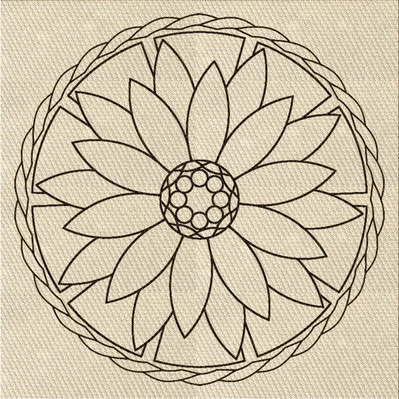 Ahgly Company Indoor Square Patterned Moccasin Beige Area Rugs, 7' Square