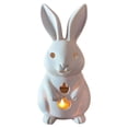 thumbnail image 1 of Kjfeif Light Up Easter Bunny Figurines, Glowing Resin Rabbit Statues for Spring Home Decor, Two Style Options for Tabletop or Mantel Display, 1 of 8