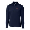 thumbnail image 2 of Men's Cutter & Buck Navy Memphis Redbirds Traverse Stretch Quarter-Zip Pullover Top, 2 of 3