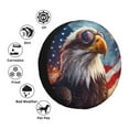 thumbnail image 4 of Naloa Bald Eagle Pilot PVC Leather Spare Tire Wheel Cover for Car Truck SUV Camper Trailer Universal Fit many size15 inch, 4 of 6