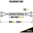 Inch x 18 Inches Galvanized Jaw and Jaw Turnbuckles