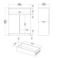thumbnail image 3 of Pemberly Row Engineered Wood Brown Jackson Hickory 1-Drawer 31.65"W Dresser, 3 of 11