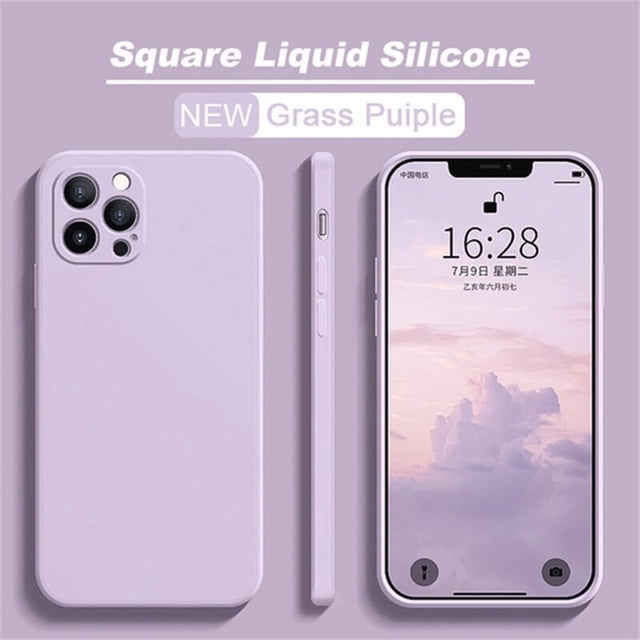 Funda de silicona líquida cuadrada para iPhone, carcasa oficial para modelos 13, 11, 12 Pro Max, Mini, X, XS, MAX, XR, 6, 6 s, 7, 8 Plus, SE 2020