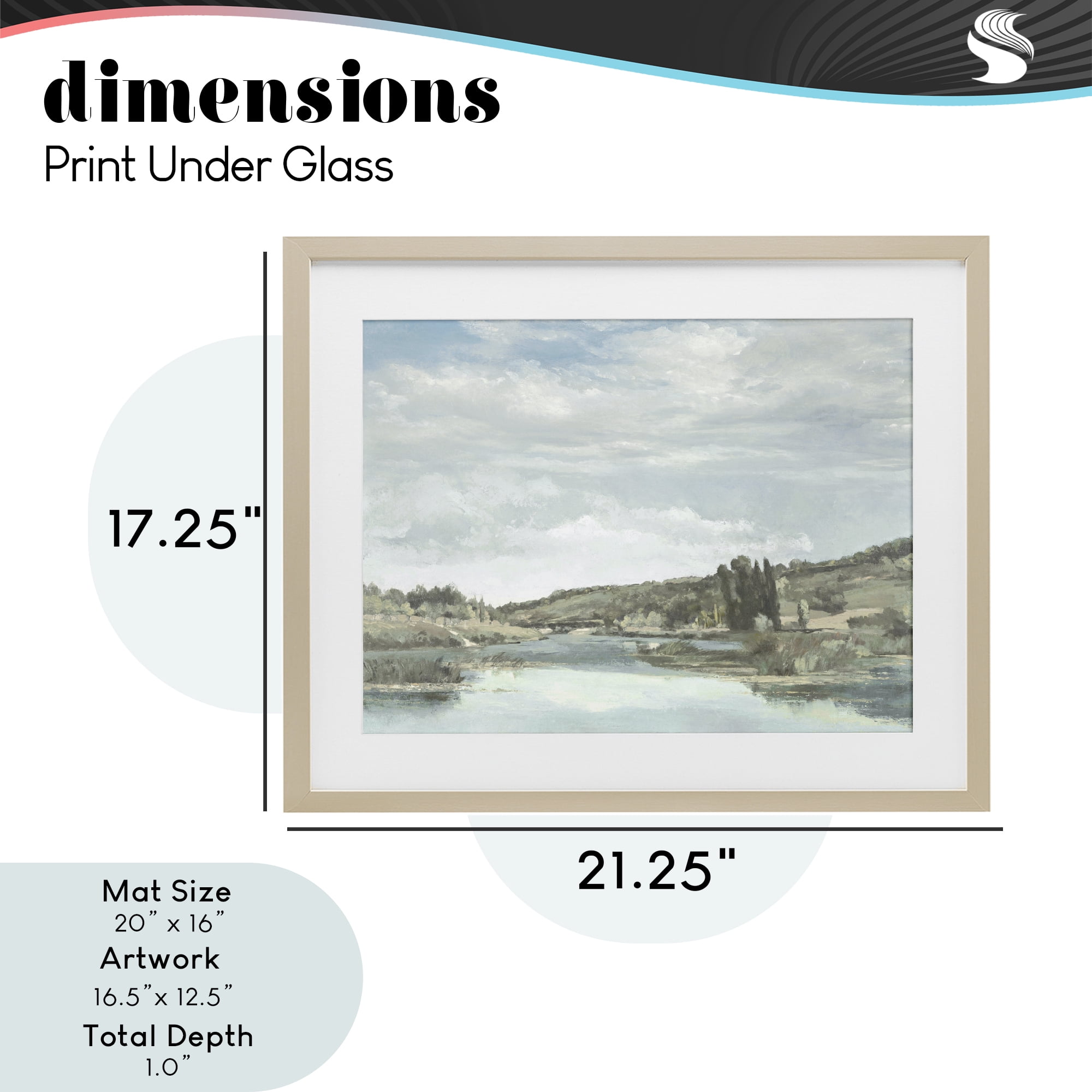 Stupell Industries On The Water Landscape Birch Framed Print Under Glass, design by Christy McKee