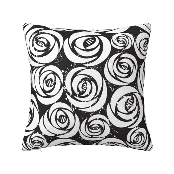 YFYANG Square Decorative Throw Pillow Case, Retro Rose Texture Bedroom Sofa Car Cushion Cover, 24"x24" (Pillowcase without pillow)