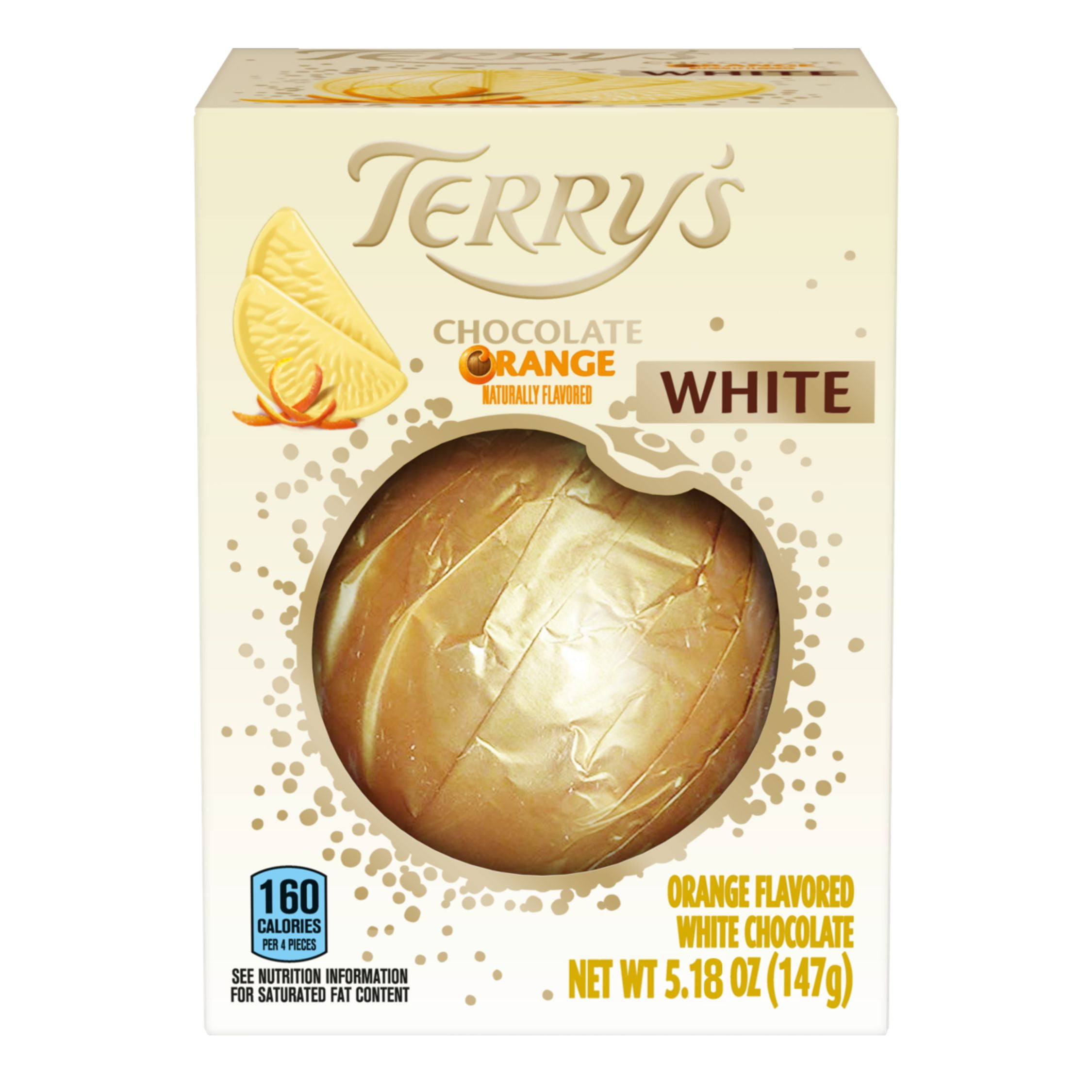 Terry's Chocolate Orange, Orange Flavored White Chocolate, 5.18oz Box