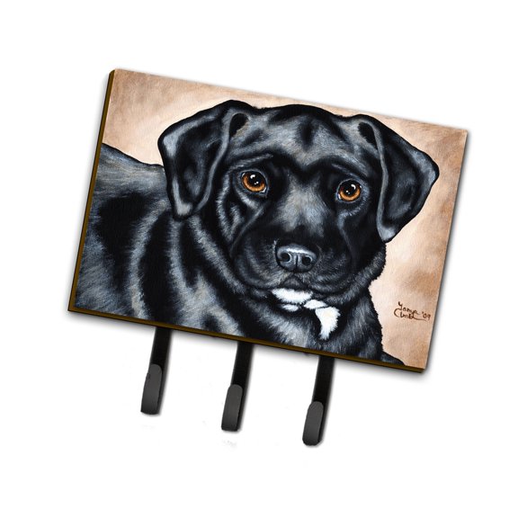 Carolines Treasures AMB1415TH68 Black Bart the Labrador Leash or Key Holder Triple multicolor