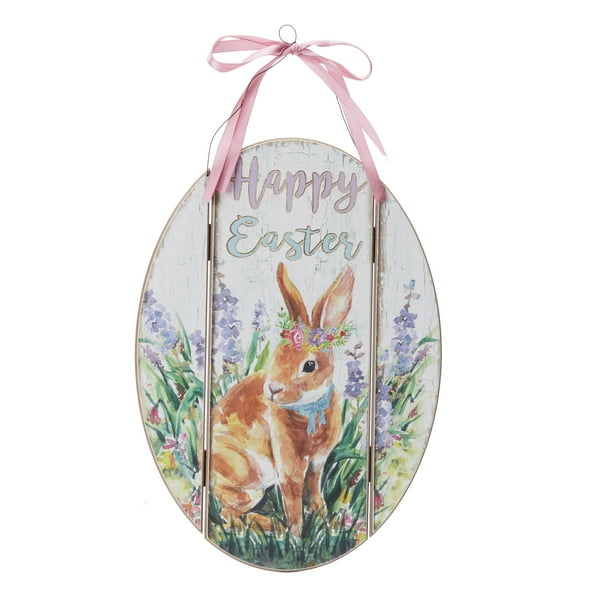 Way To Celebrate Happy Easter Bunny Hanging Decor