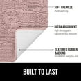 thumbnail image 3 of GORILLA GRIP Chenille Bath Rug 24x17, Rubber Backing Quick Dry Washable Microfiber Mats, Dusty Rose, 3 of 10