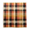 thumbnail image 2 of Plaids Pattern with Yellow Orange Black Shower Curtains with 12 Hooks Waterproof Bathroom Decor 66" x 72", 2 of 6
