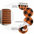 thumbnail image 6 of Black Orange Plaid Shower Curtain Set ，Waterproof Fabric Shower Curtains Check Plaid Halloween Theme Shower Curtains for Bathroom,Bathroom Decor 72"x84", 6 of 6