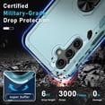 thumbnail image 4 of KOMI Compatible with Samsung Galaxy A16 5G Case with Screen Protector+Camera Lens Protector,Heavy Duty Full Body Phone Cover Built in Ring Holder Kickstand, 2025 Mint Green, 4 of 5